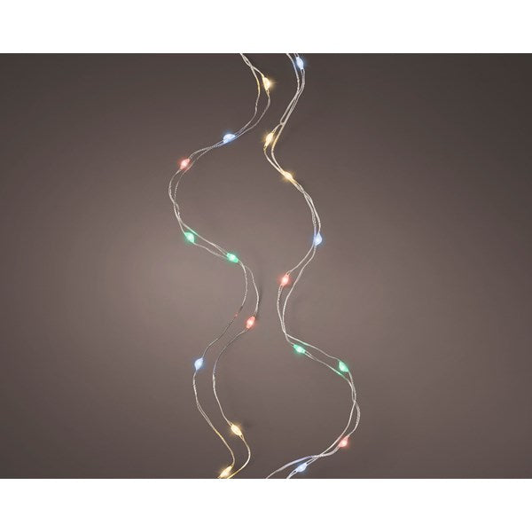 Micro LED String Lights w/ Silver Cable 6.4'