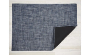 Basketweave Woven Floor Mat in Denim - 23''x36''
