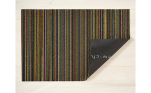 Skinny Stripe Shag Utility Mat in Multi -  18''x28''