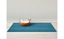 Load image into Gallery viewer, Skinny Stripe Shag Utility Mat in Turquoise -  24&#39;&#39;X36&quot;

